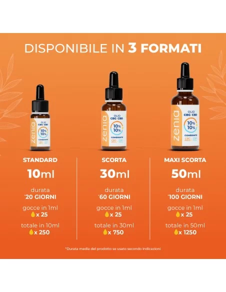 Olio CBG 10% + CBD 10% sec