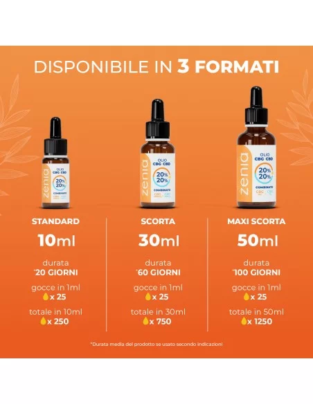 Olio CBG 20% + CBD 20% sec